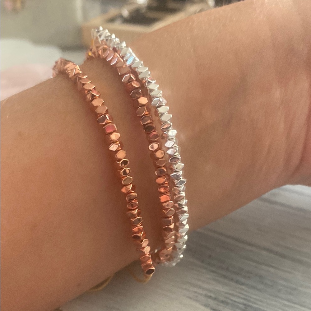 Hematite Adjustable Bracelet Set - image 4